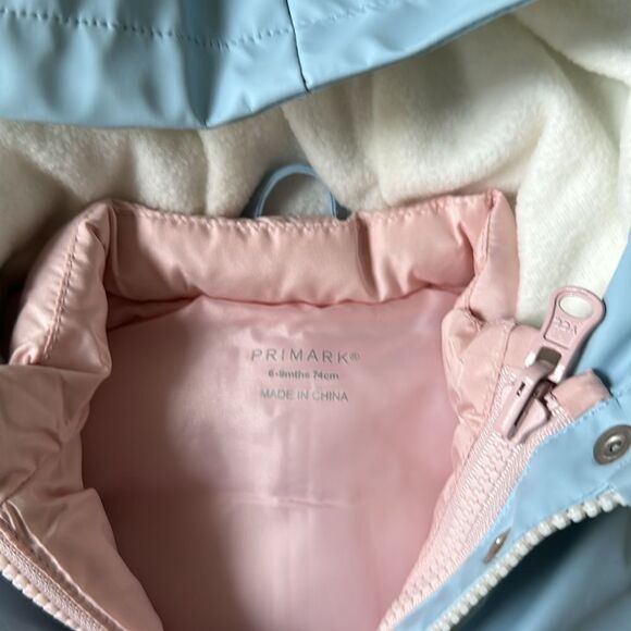 Primark Zip Hooded Jacket for‎ 6-9 months in BLUE NWT - Picture 4 of 5
